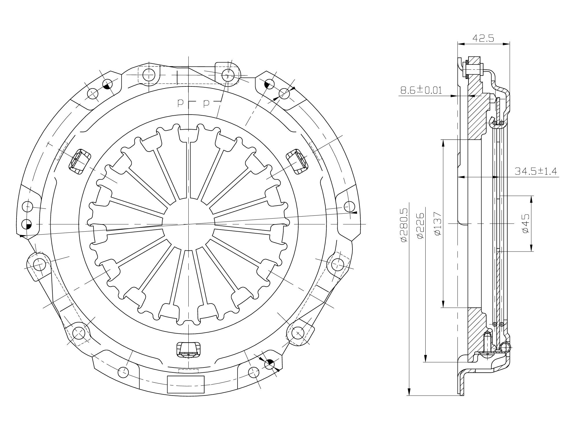 PLATO EMBRAGUE VITARA TOY F20/5R/18R/22R