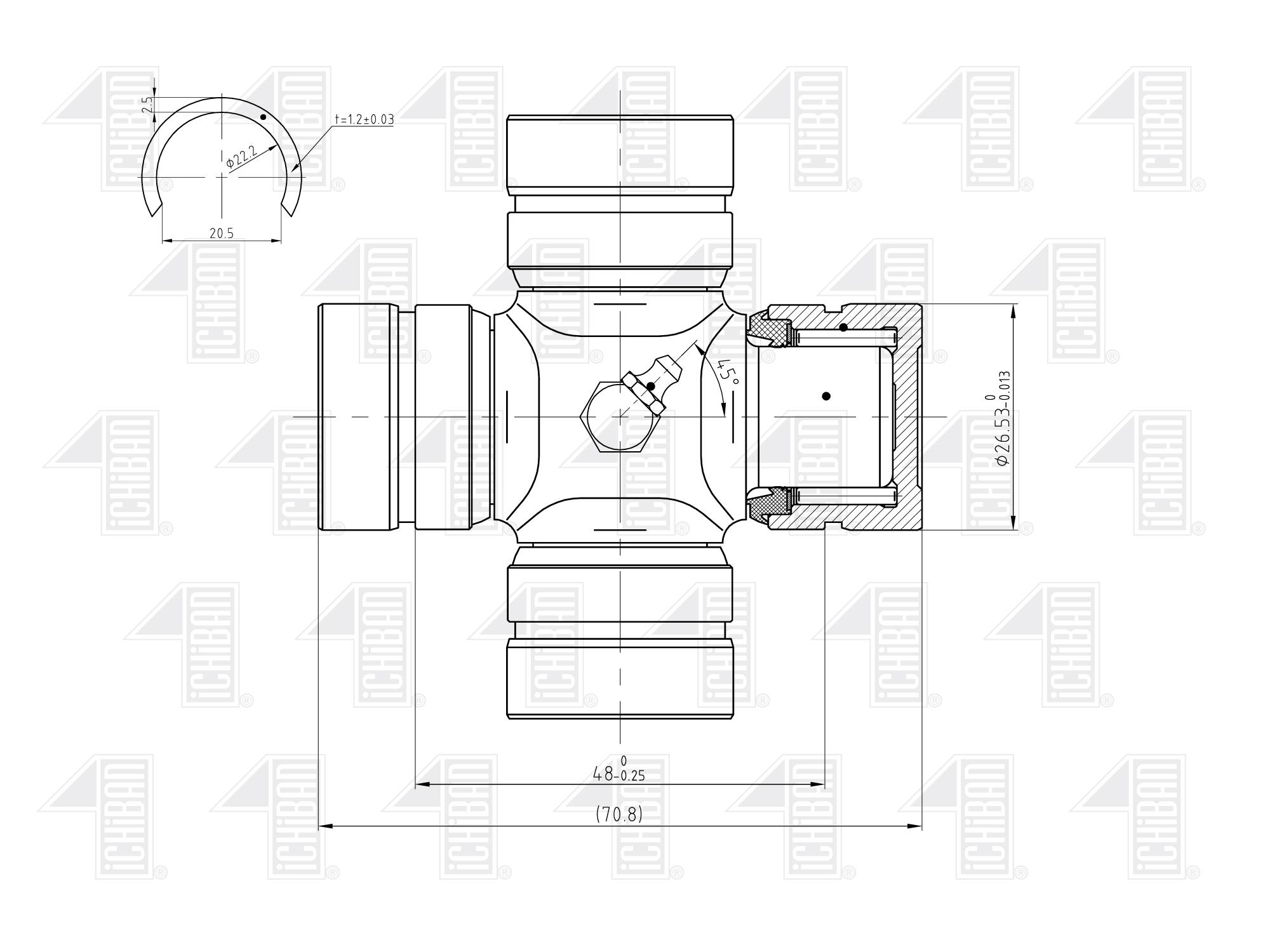 CRUCETA (GUMZ-9) KIA/CERES/TOPIC R2 4x2