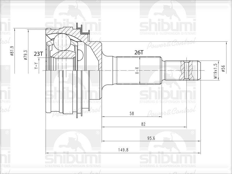 Rikuno11様　追加分 PUNTA EJE TOY CORO TERC 84 92 26X23X56