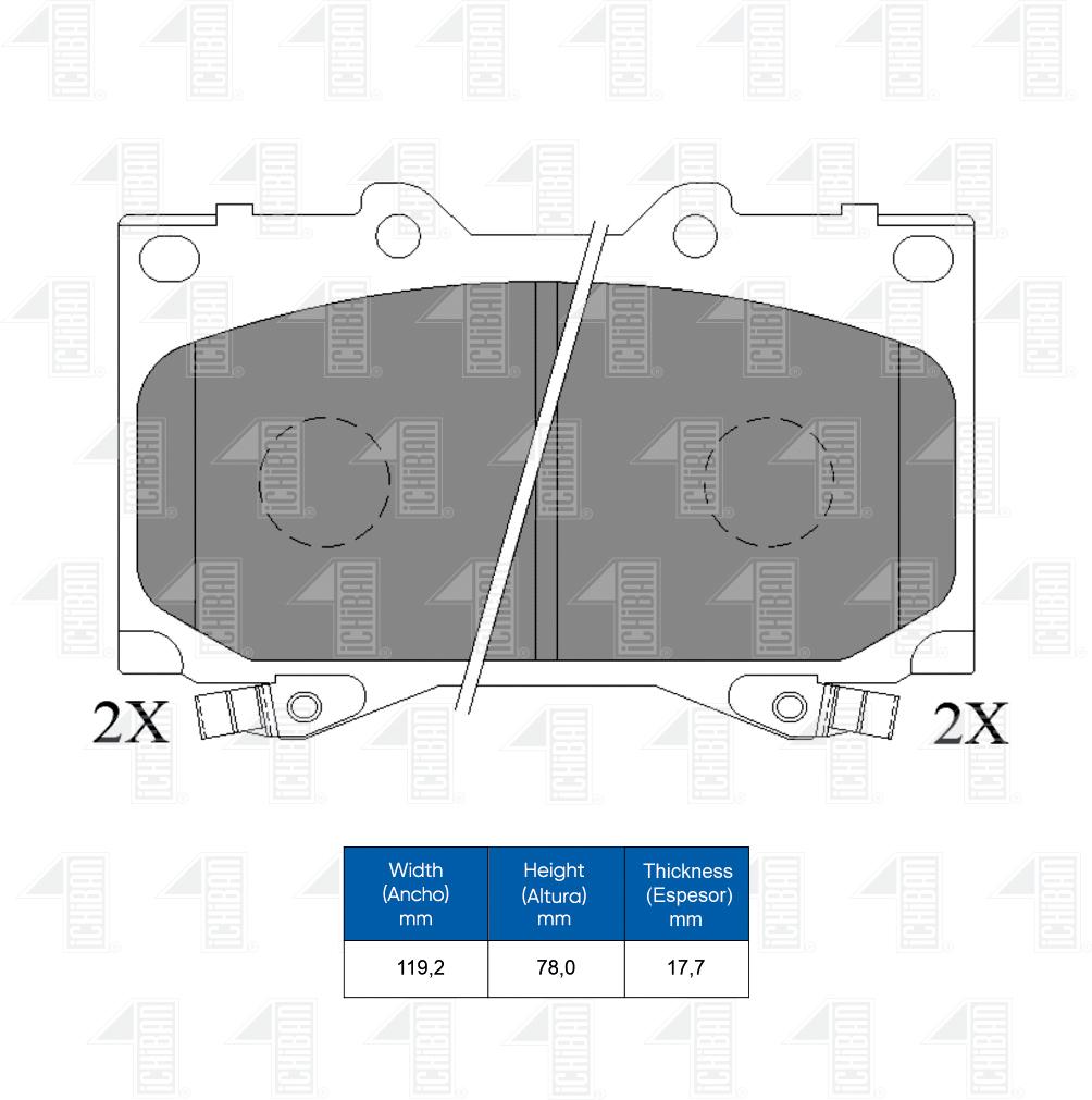PASTILLAS DELANTERA TOYOTA HDJ100 LAND CRUISER 99/05 MF650
