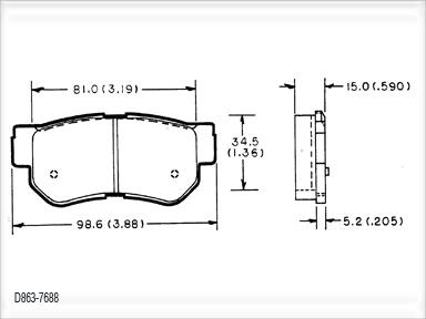 MF-657 PASTILLAS TRASERA HYUNDAI SANTAFE 03/04