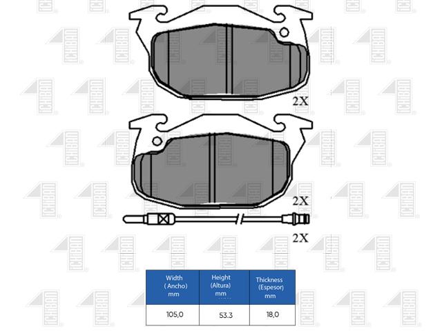 PASTILLAS RENAULT MEGANE/TWINGO/R18/R21