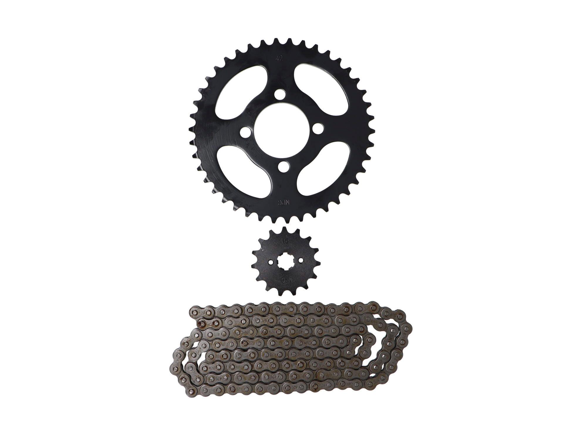 KIT SPROCKET BAJAJ XDC125 DTS-SI, PLATINA 100ES, CT100ES -MODERNA-