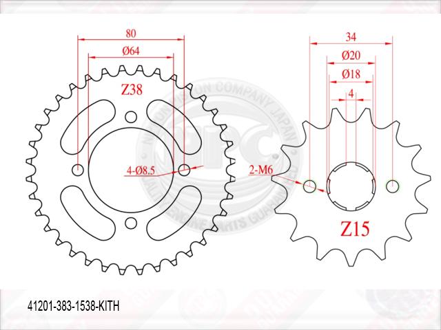 KIT SPROCKET ITALIKA FT125