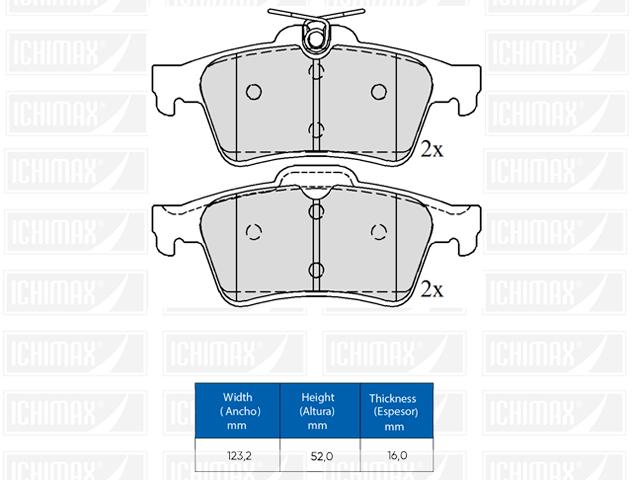 PASTILLAS TRASERA MAZDA 3/5 VOLVO S40 06/