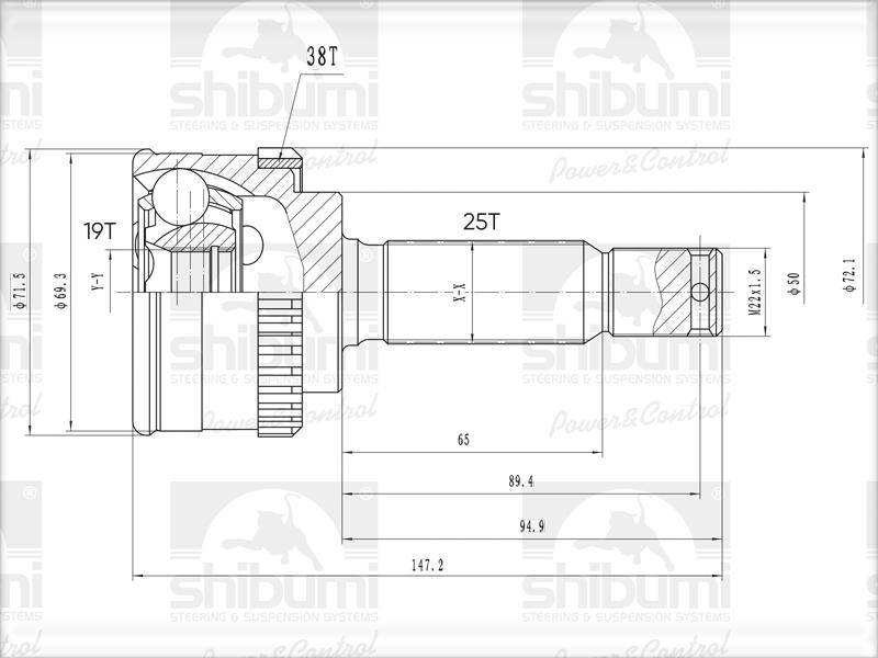 PUNTA DE FLECH RUEDA HYUNDAI ATOS W/ABS 38T