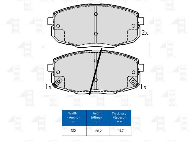 MF-788 PASTILLAS DELANTERA HYUNDAI I30/KIA CERATO/FORTE