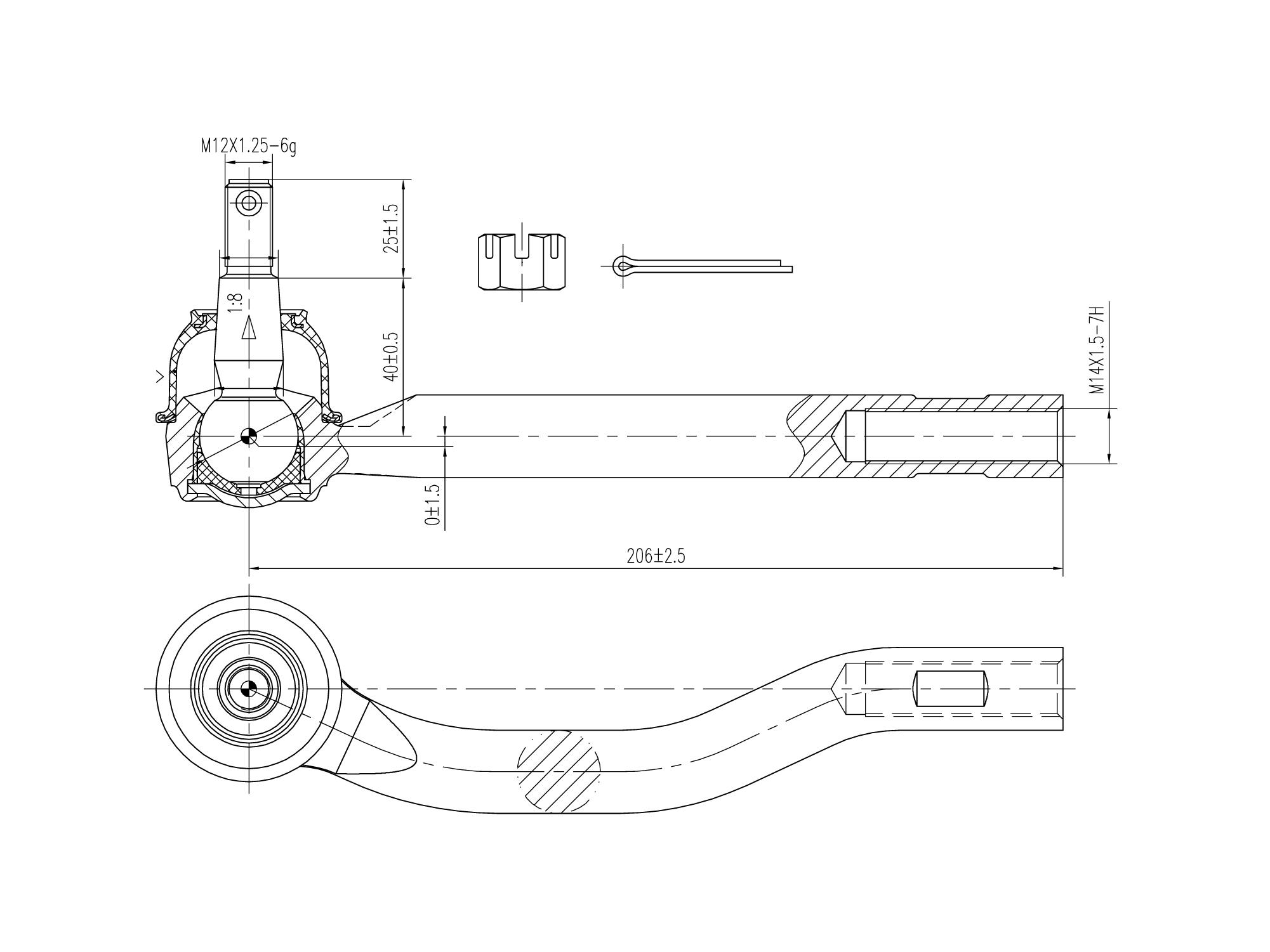 TERMINAL DIRECCIÓN DERECHO MAZDA CX-7/ CX-9 2007