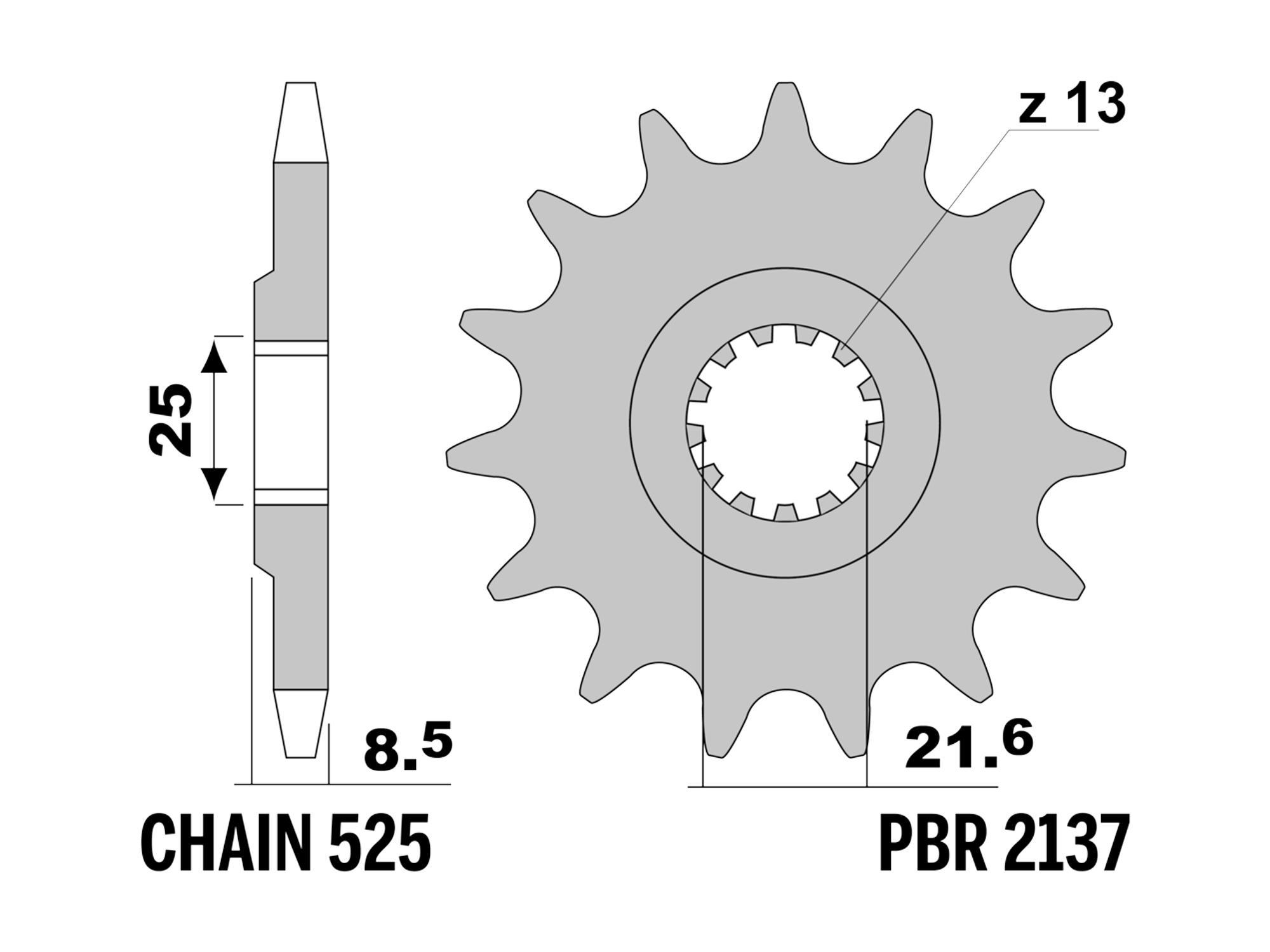 Pinon 15t Kawasaki Z 900 Rs 1000 14 23
