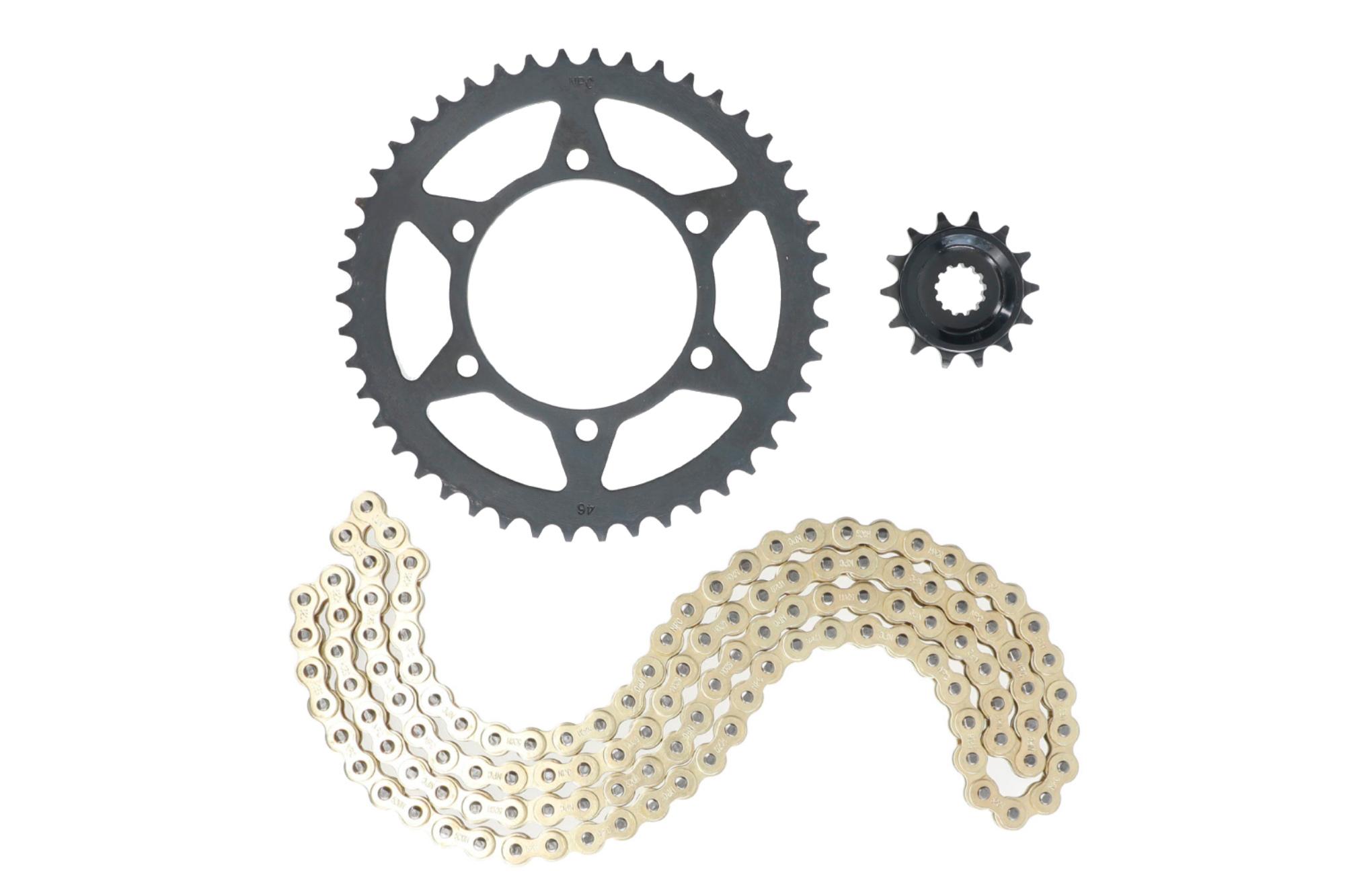 KIT ARRASTRE KAWASAKI Z250 BICILINDRICA/VERSYS 300 (DORADO) (O-RING/R)