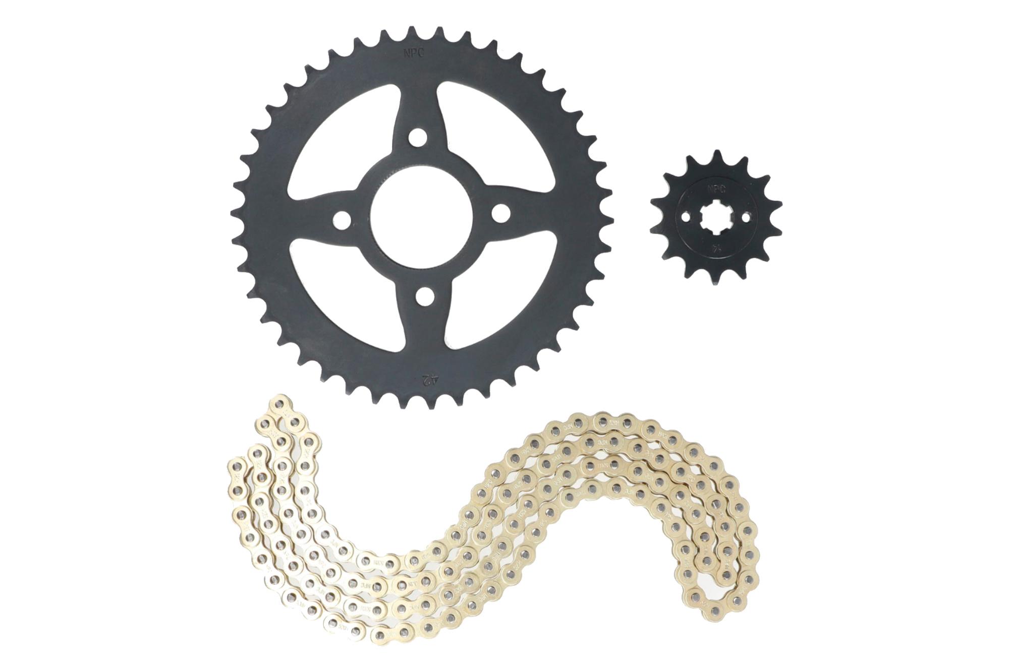 KIT ARRASTRE KTM DUKE 200 4H (DORADO) (R)