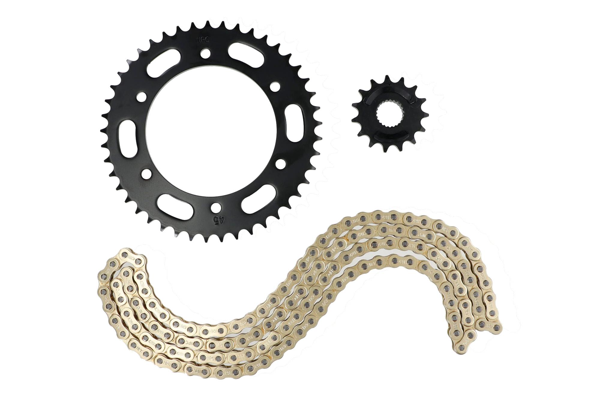 KIT ARRASTRE YAMAHA FZ 25 (DORADO) (R)