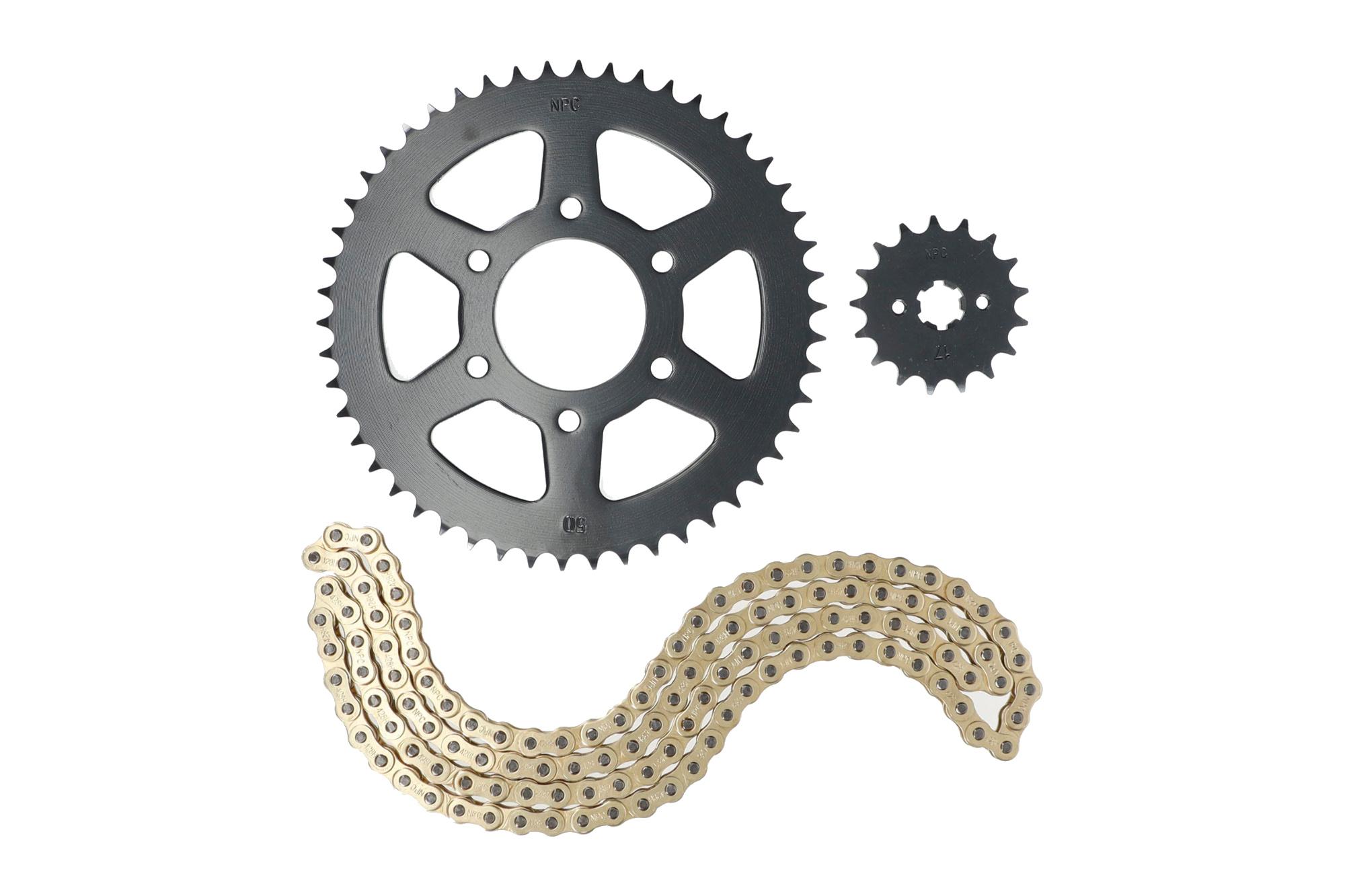 KIT ARRASTRE SUZUKI DR 150 (DORADO) (R)