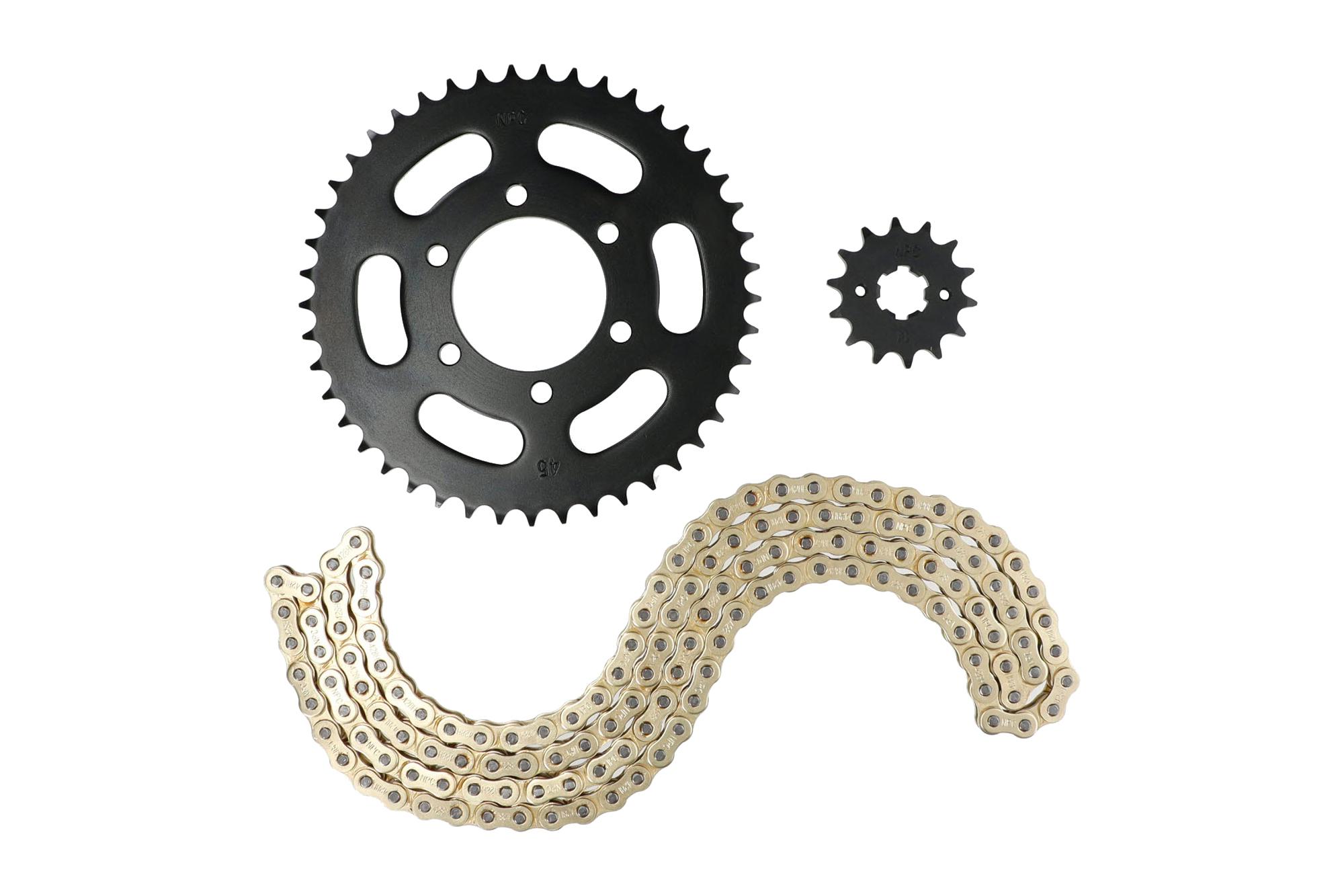 KIT ARRASTRE YAMAHA XTZ 150 (20-) (DORADO) (R)