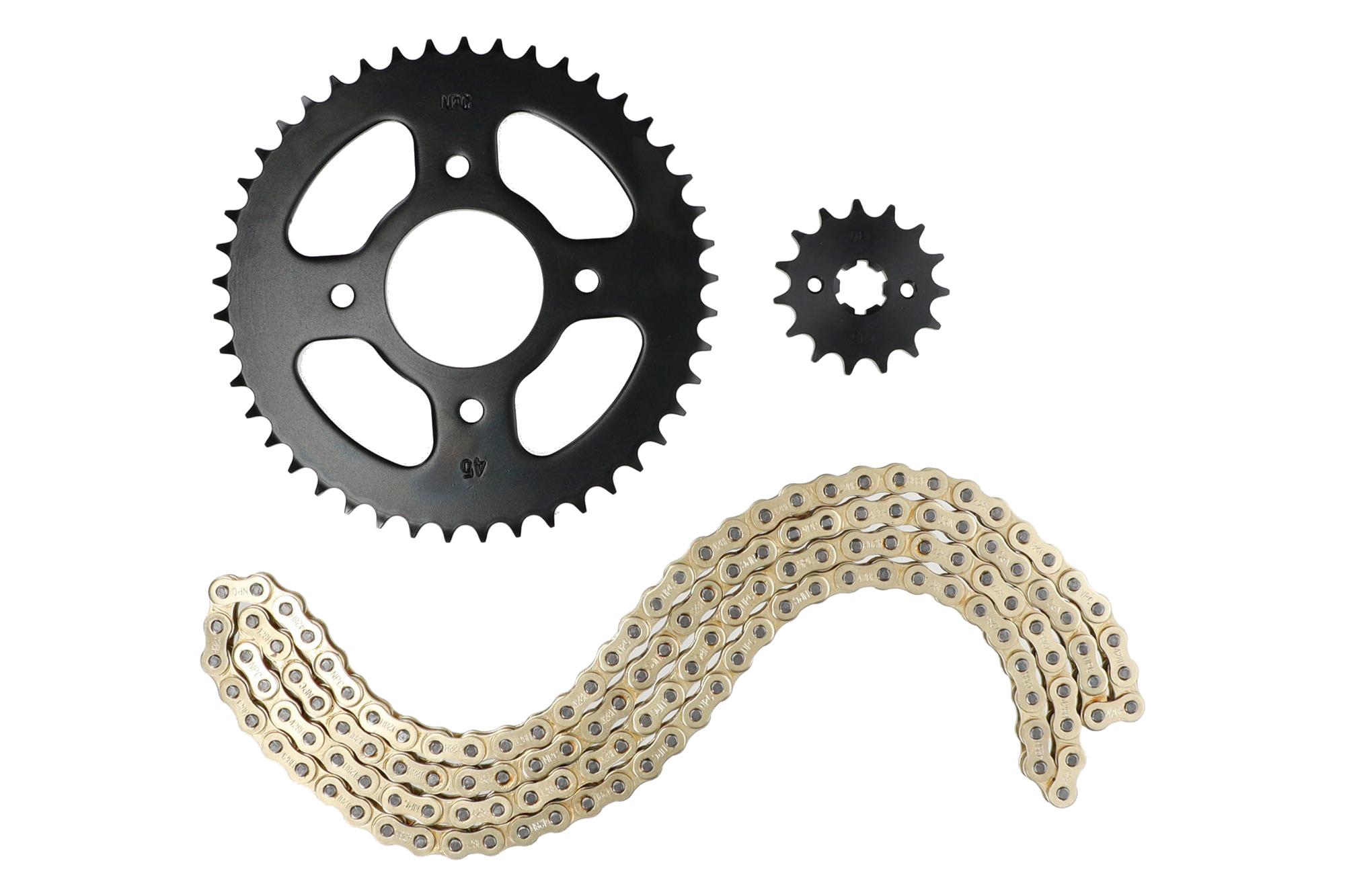 KIT ARRASTRE SUZUKI GIXXER 150 FI/CARBURADA/SF (DORADO) (R)