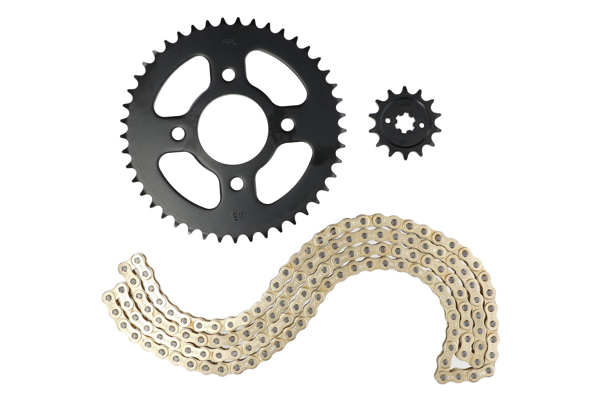 KIT ARRASTRE BAJAJ DISCOVER 125 ST (DORADO) (R)