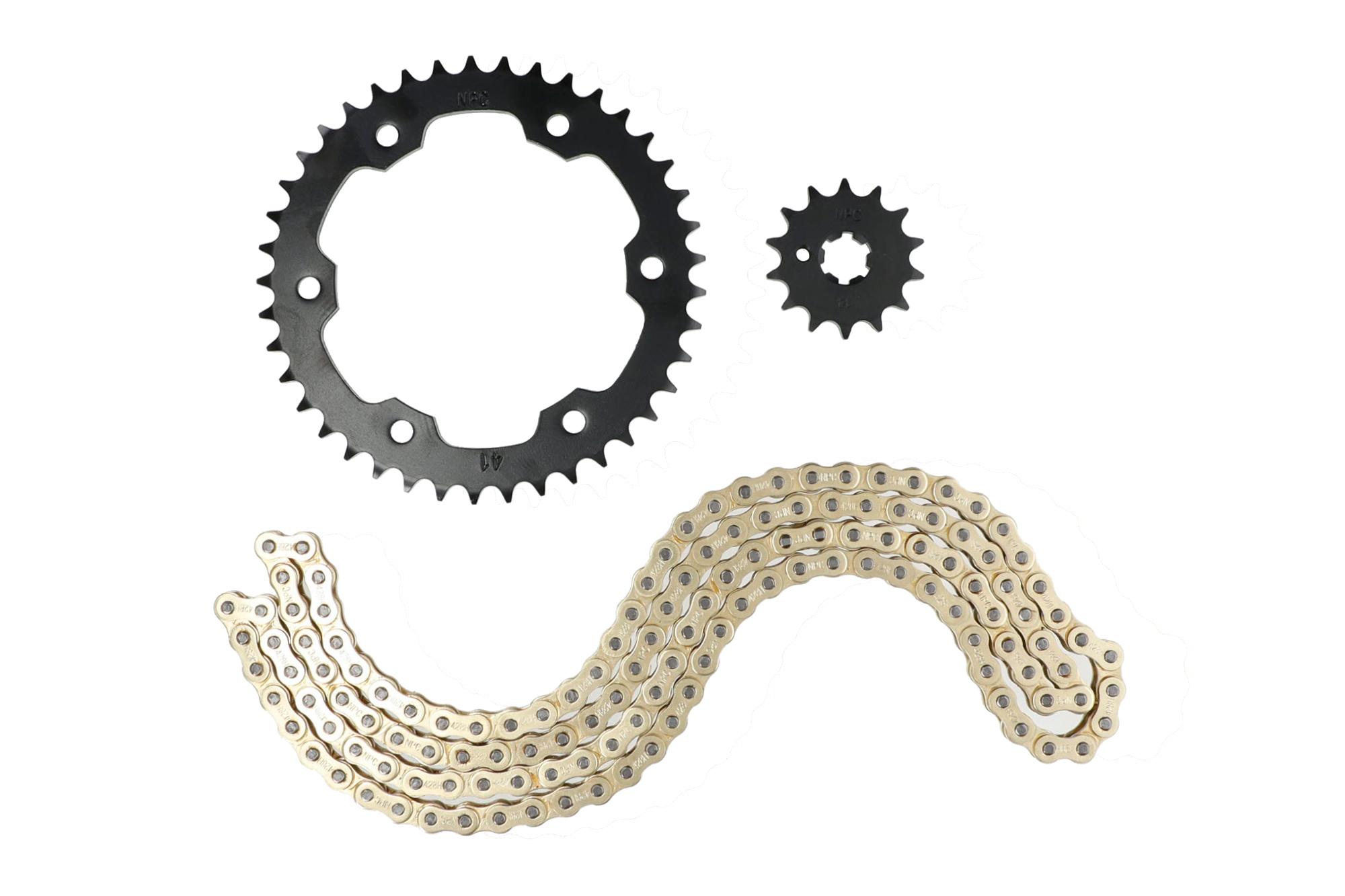 KIT ARRASTRE YAMAHA FZ 2.0 FI M.N (20-) DISCO FRENO TRASERO (DORADO)