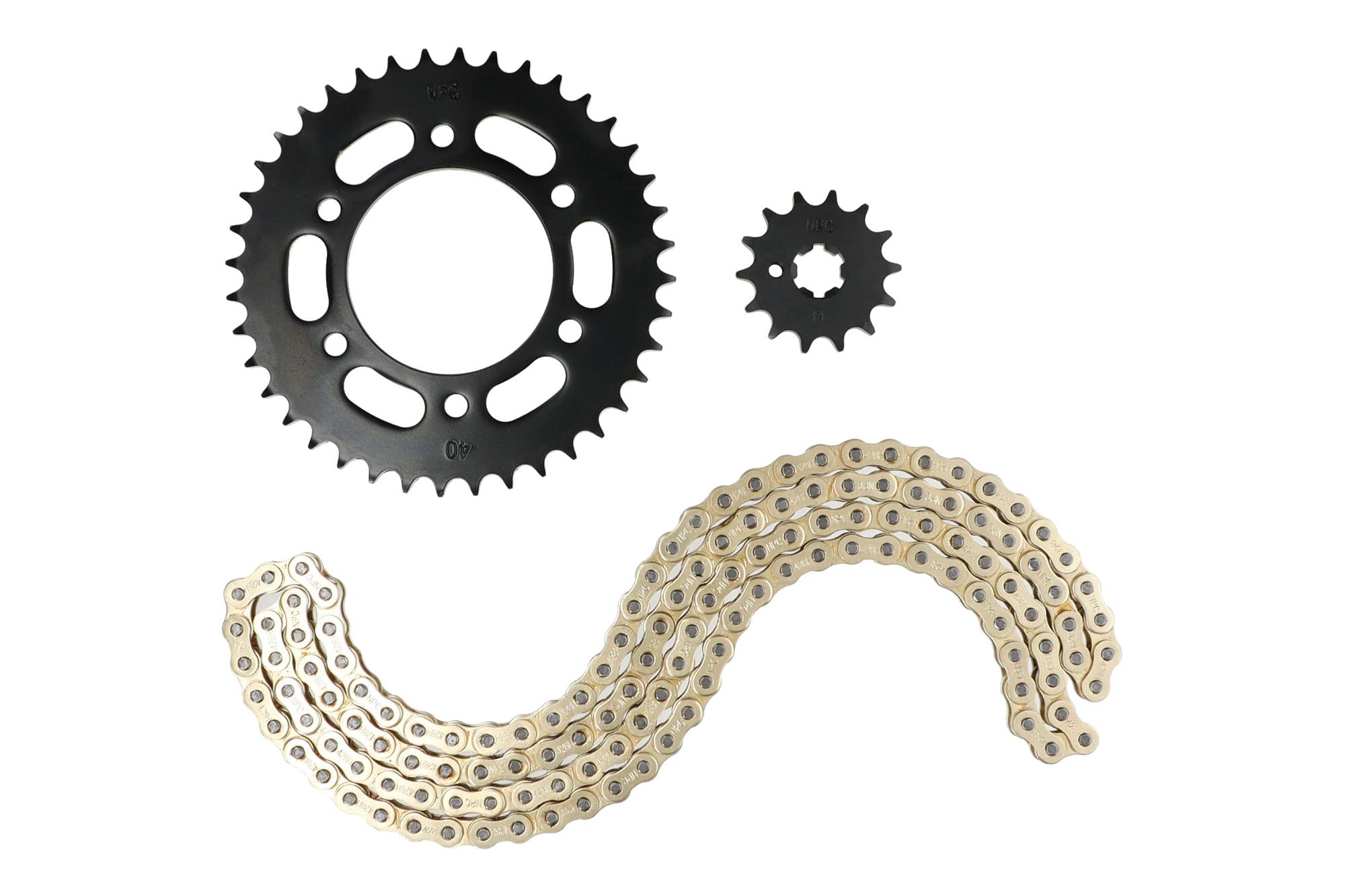 KIT ARRASTRE YAMAHA FZ 16 (DORADO) (R)