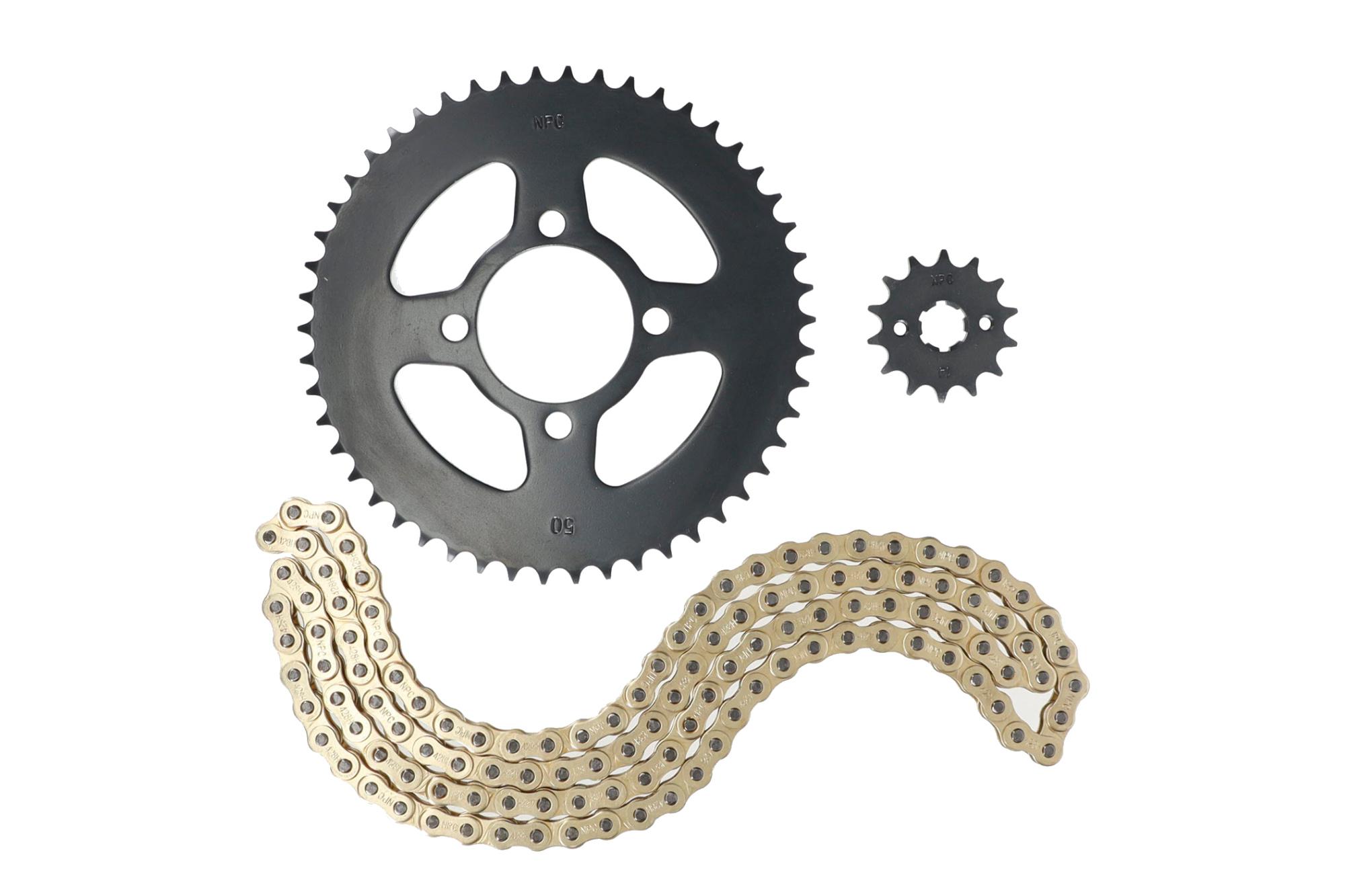 KIT ARRASTRE YAMAHA XTZ 125K/E (DORADO) (R)