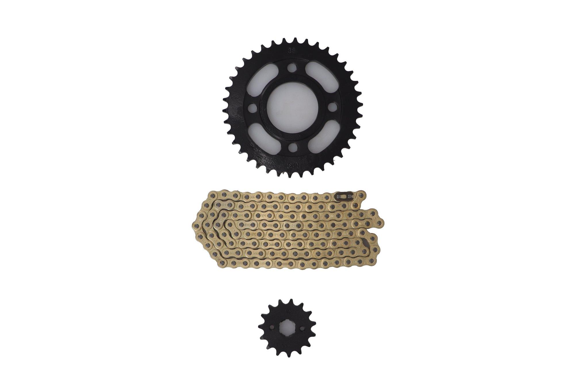 KIT ARRASTRE AKT AK125 S/CG125 CHINA (DORADO) (R)