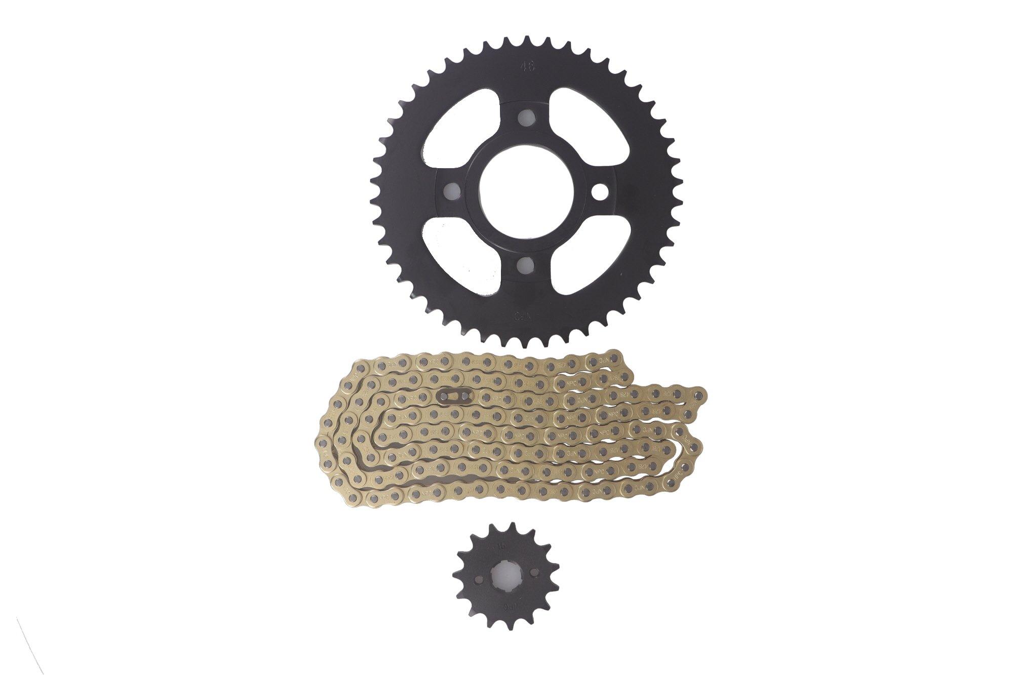 KIT ARRASTRE AKT TT 125 (DORADO) (R)
