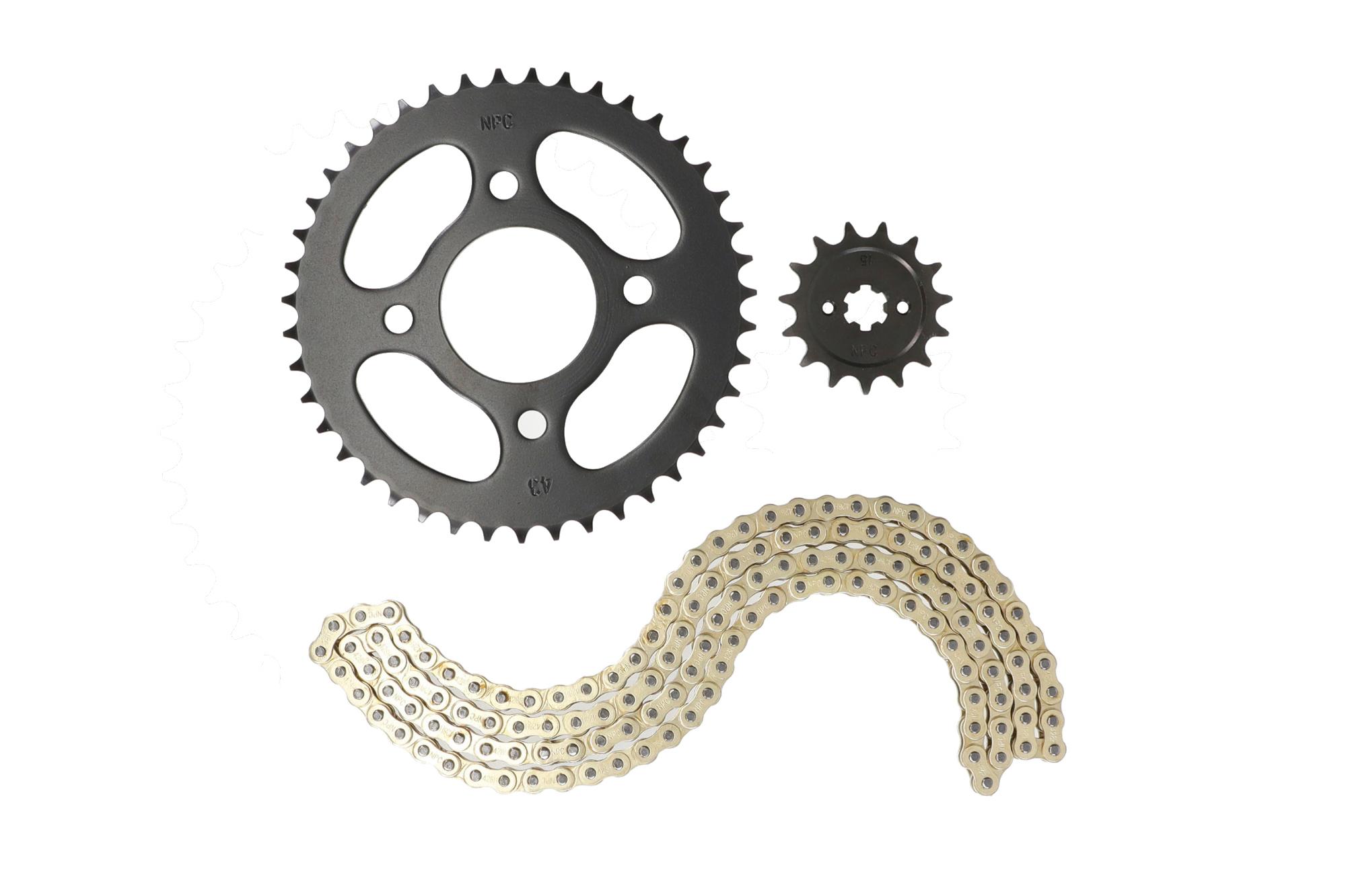 KIT ARRASTRE BAJAJ PULSAR 135 LS (DORADO) (R)