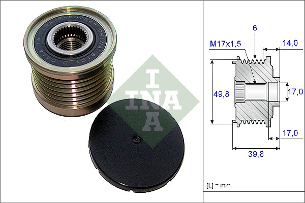 POLEA ALTERNADOR NISSAN TIIDA 1.6/1.8/XTRAIL T31 2